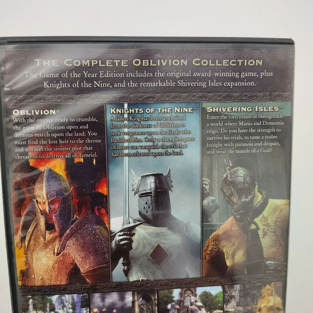 Elder Scrolls Oblivion Game of Year PC DVD Map Insert Shivering Isles Untested